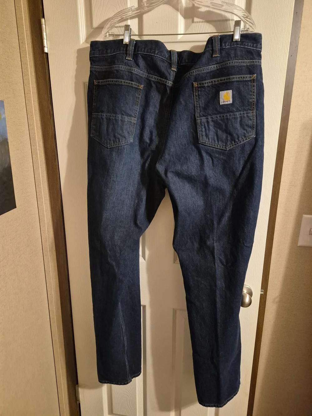 Carhartt Men's Dark Blue Relaxed Fit Jeans
